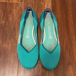 Teal Rothy’s Flats, size 9